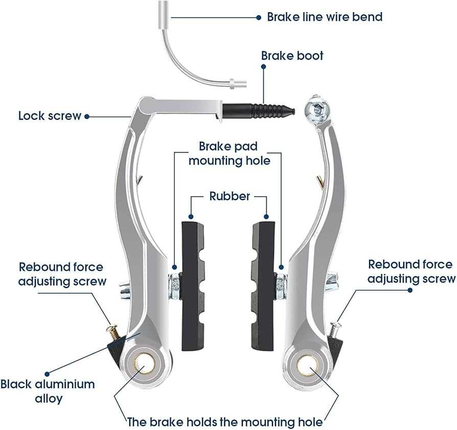 bicycle v brake parts diagram