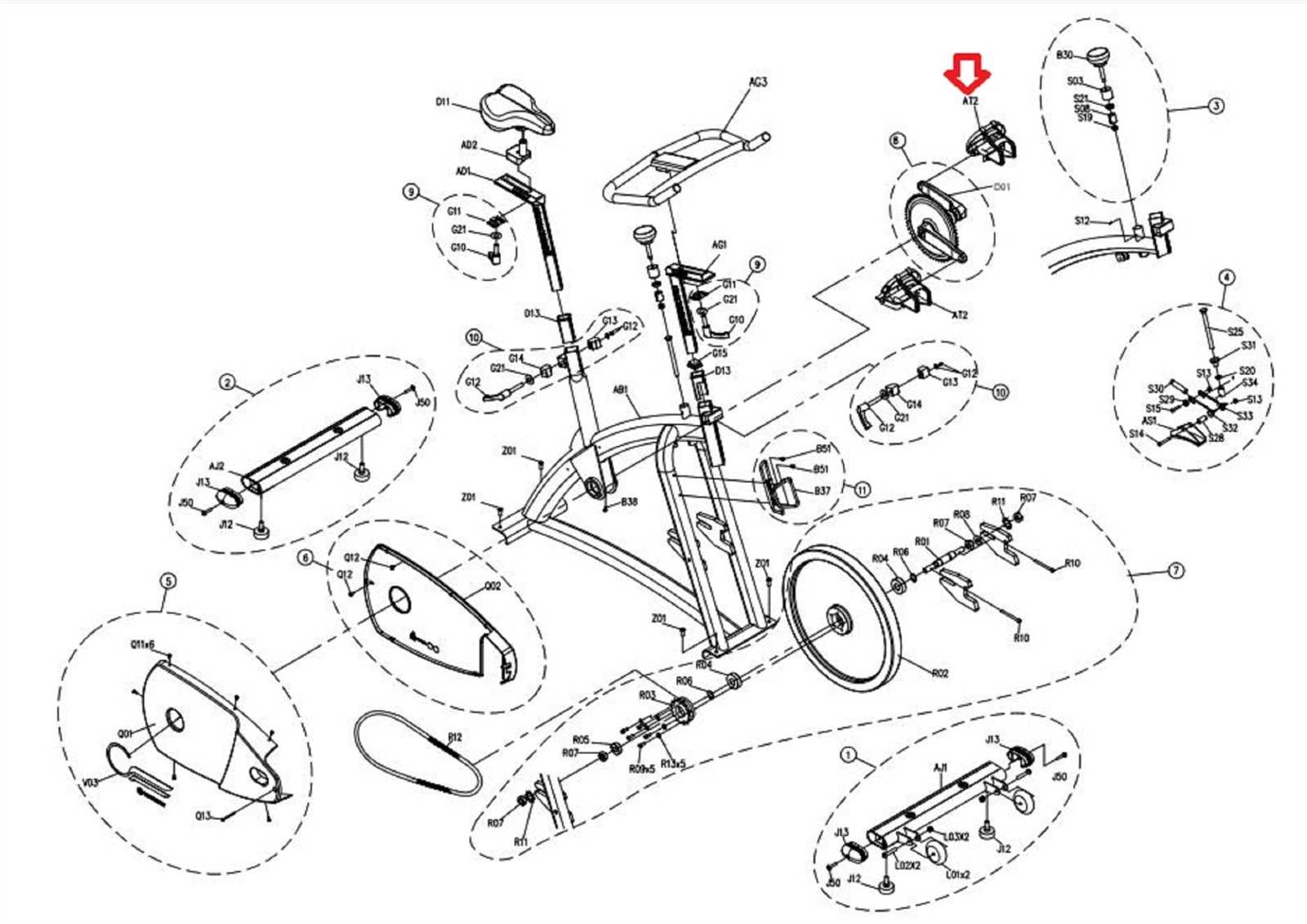 bike pedal parts diagram