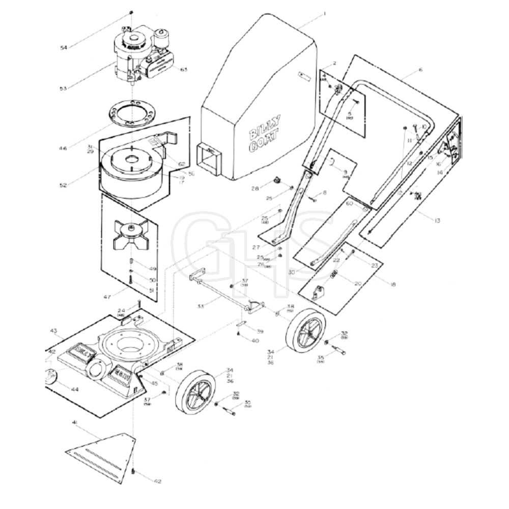 billy goat vacuum parts diagram