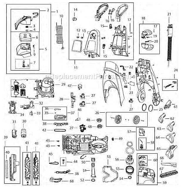 bissell carpet cleaner parts diagram