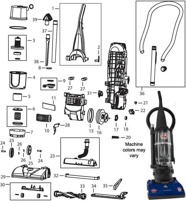 bissell powerforce compact parts diagram