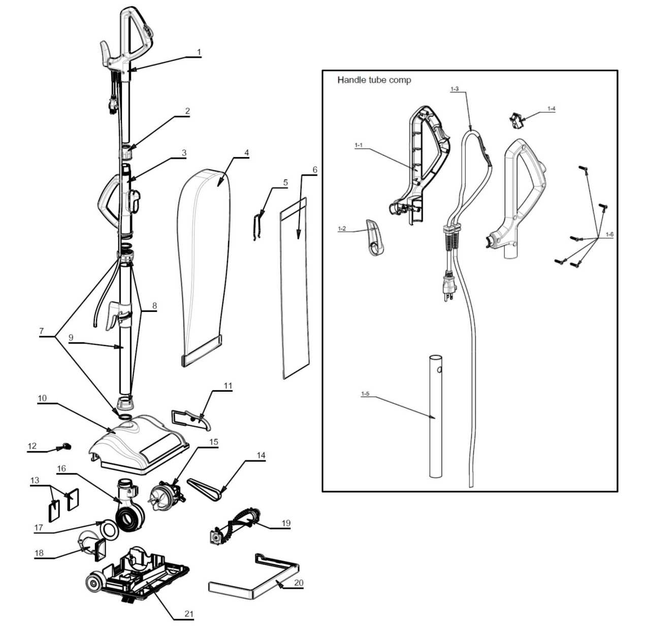 bissell powerforce parts diagram