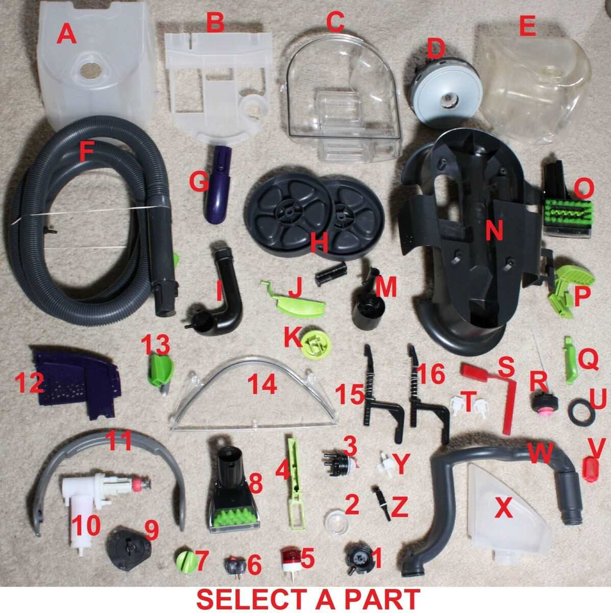 bissell revolution parts diagram