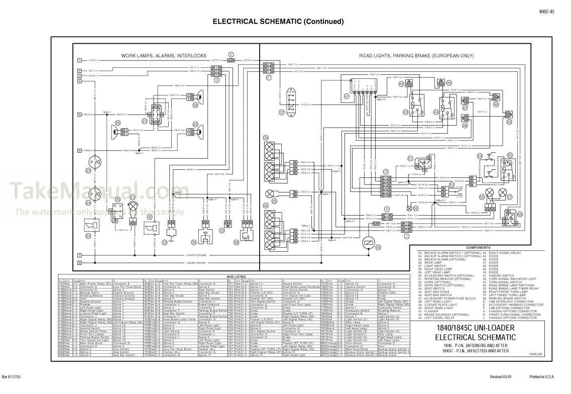 case 1840 skid steer parts diagram