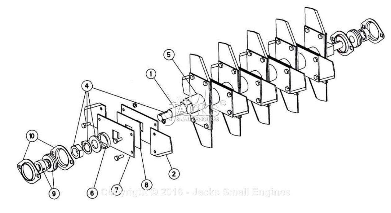 bluebird dethatcher parts diagram