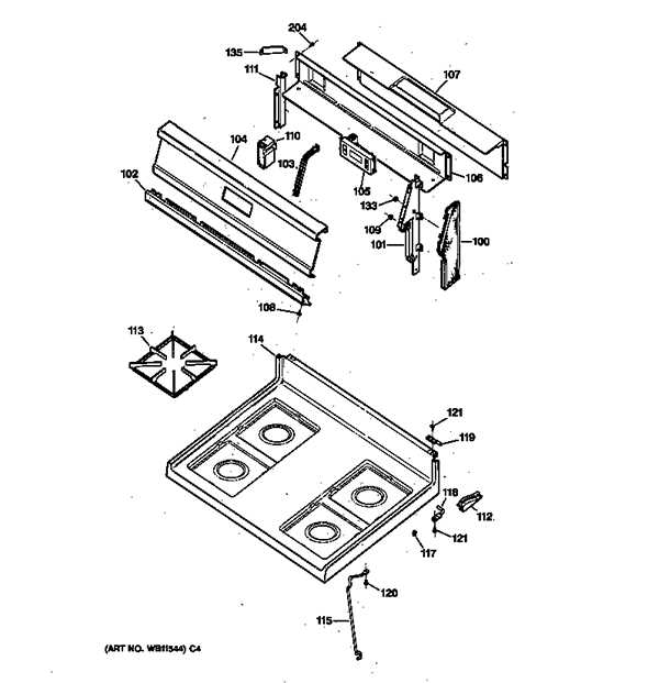 hotpoint gas range parts diagram