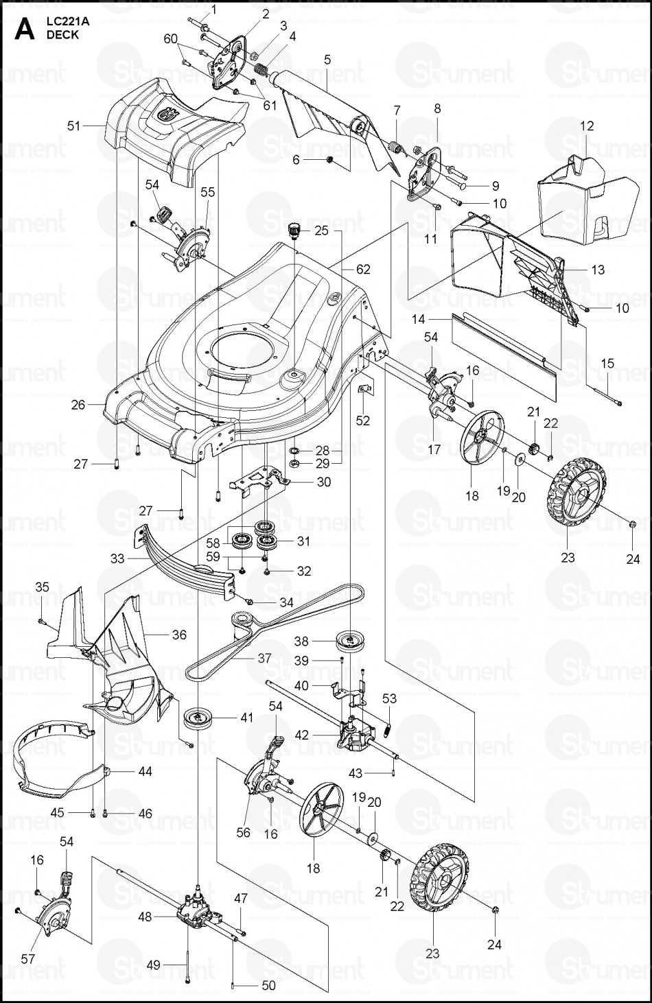 husqvarna 7021r parts diagram