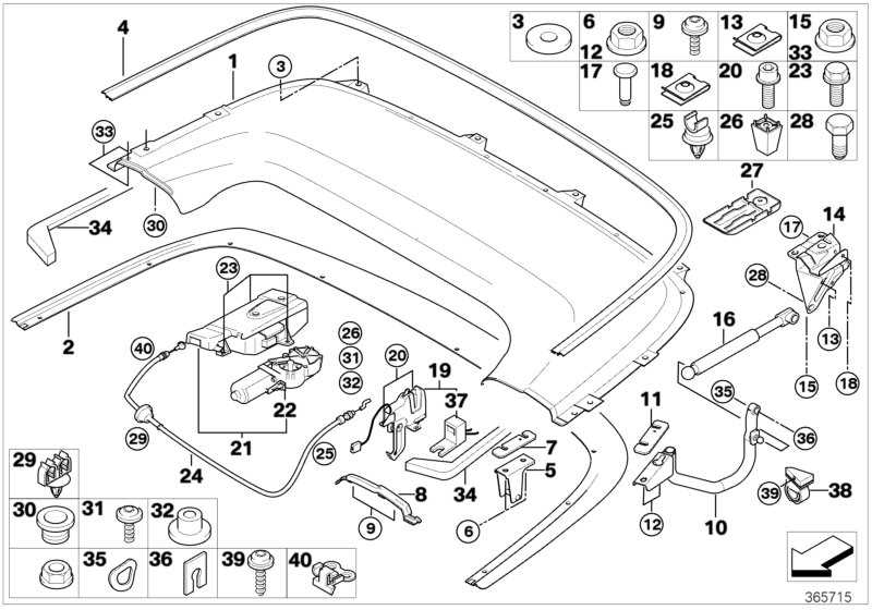 bmw e36 convertible parts diagram