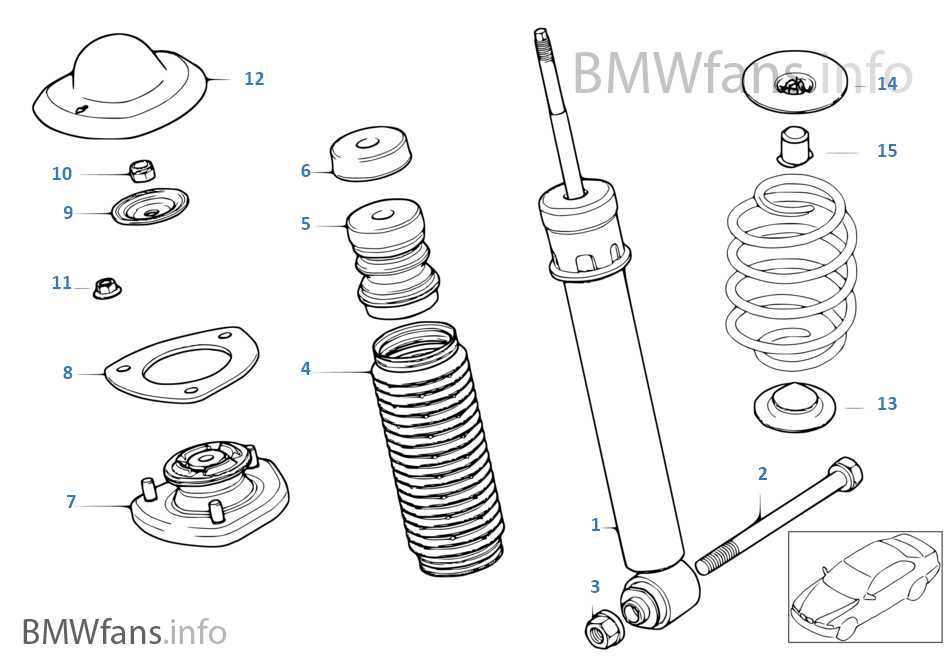 bmw rear suspension parts diagram