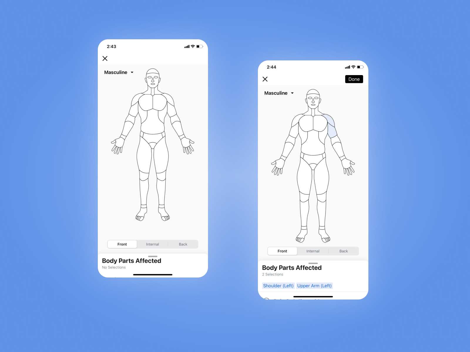 body part injury diagram