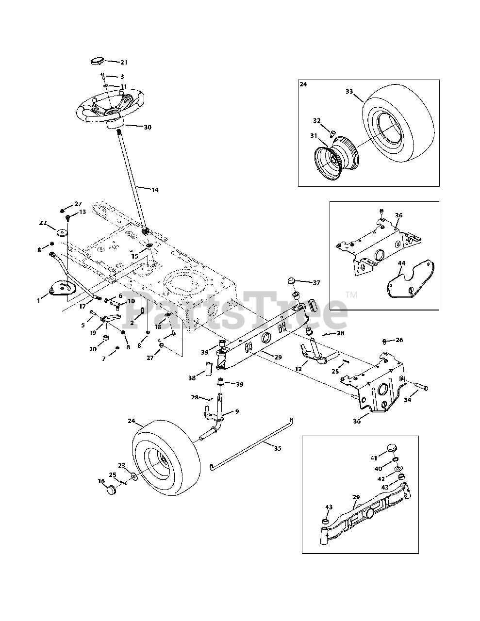 bolens push mower parts diagram