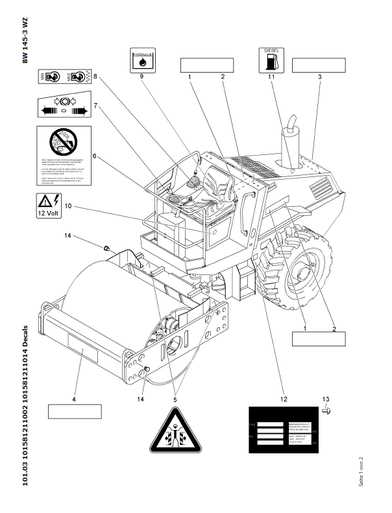 bomag roller parts diagram