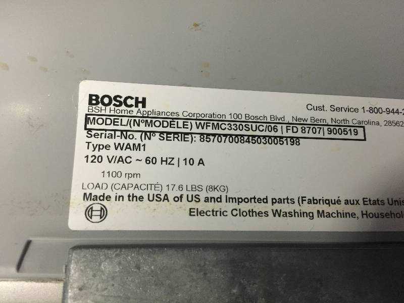 bosch nexxt 500 series washer parts diagram