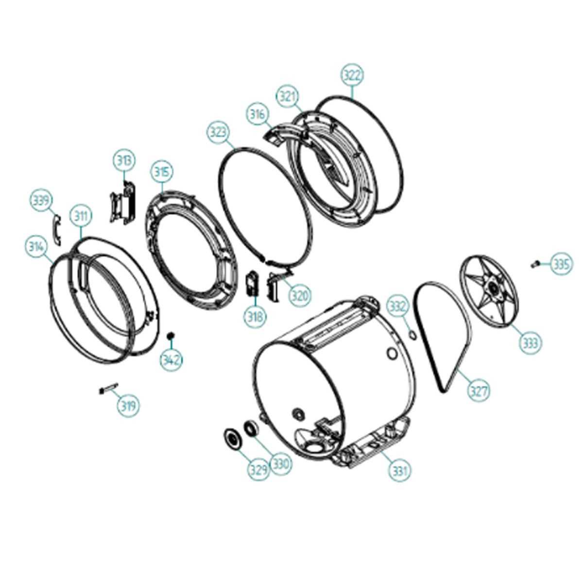 bosch nexxt washer parts diagram