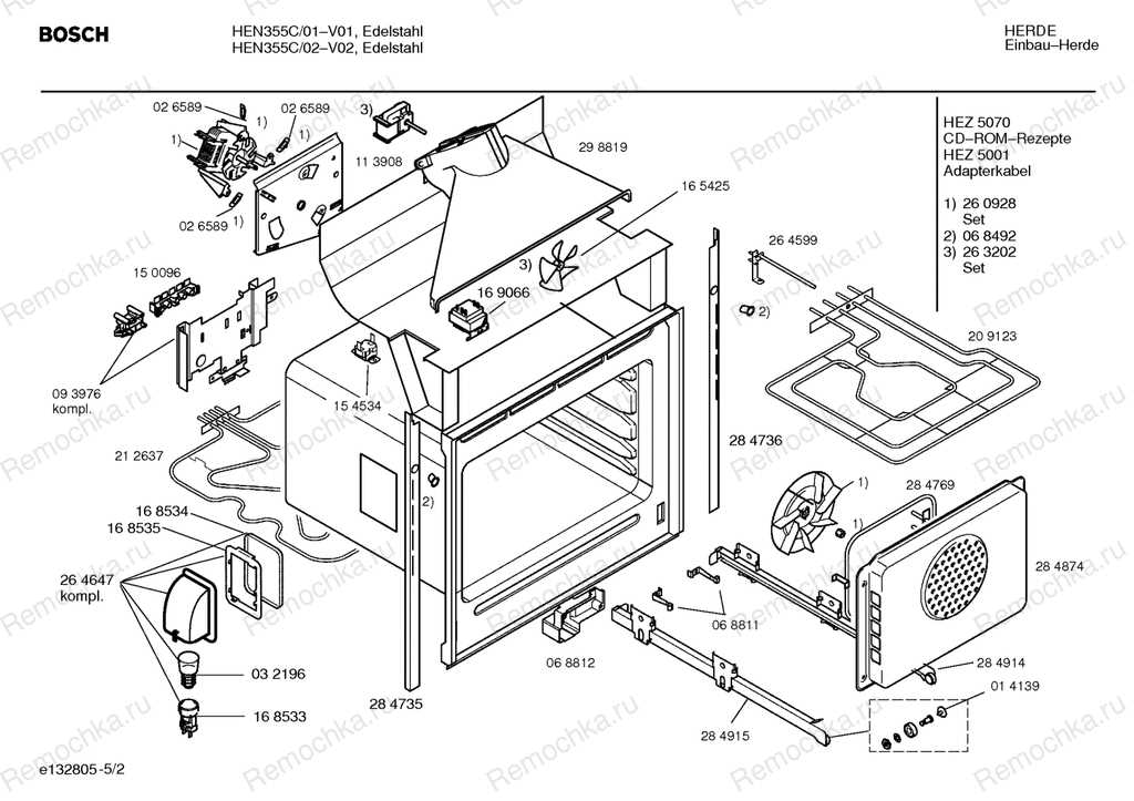 bosch oven parts diagram