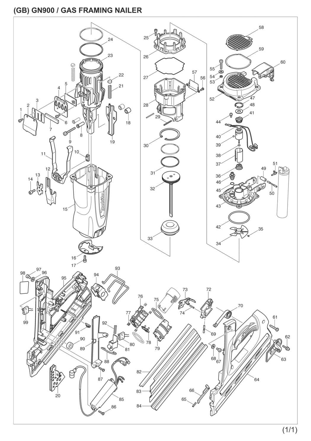 bostitch floor nailer parts diagram