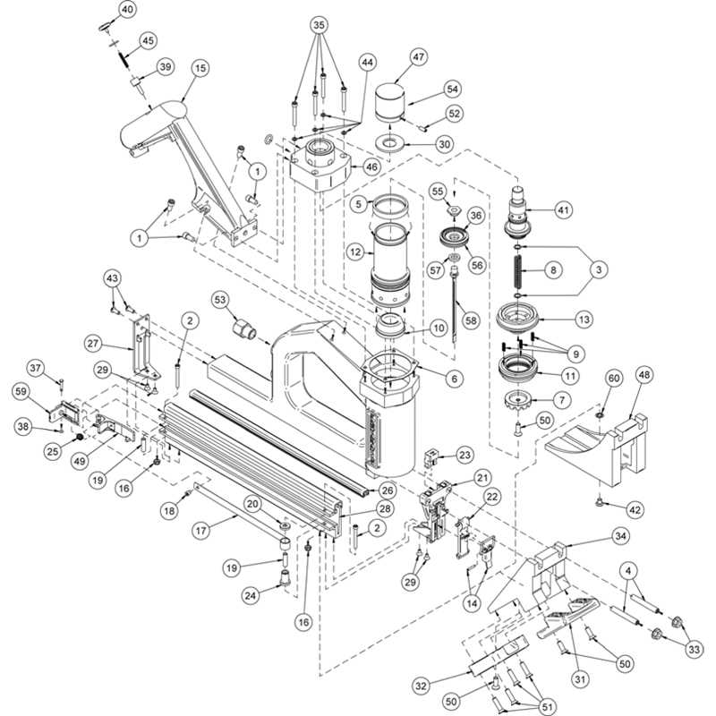 bostitch floor stapler parts diagram