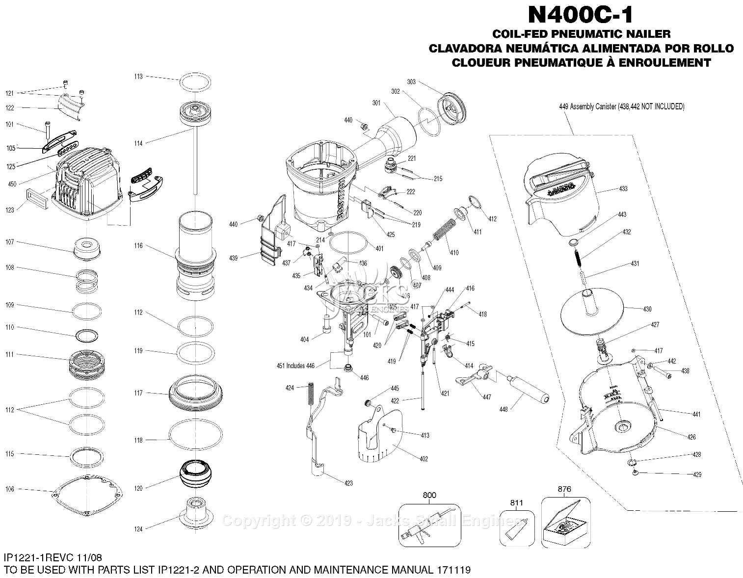 bostitch n80 parts diagram