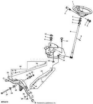 john deere lt155 steering parts diagram