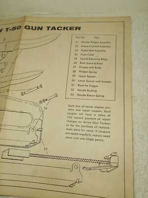 arrow ht50 stapler parts diagram