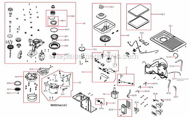 breville bes920 parts diagram