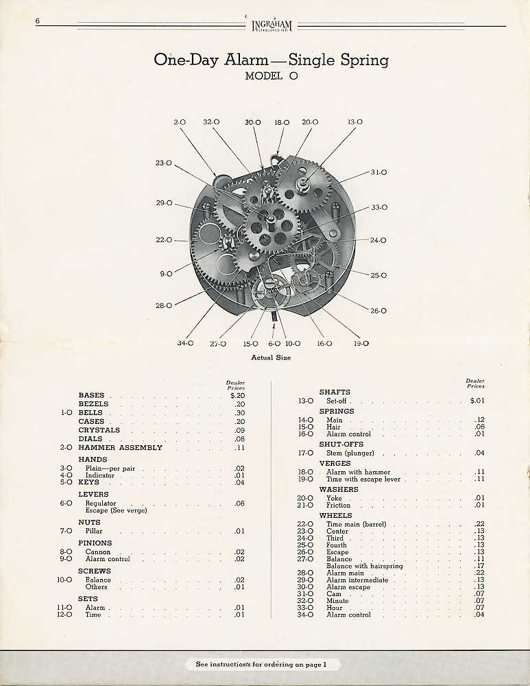 mechanical watch parts diagram