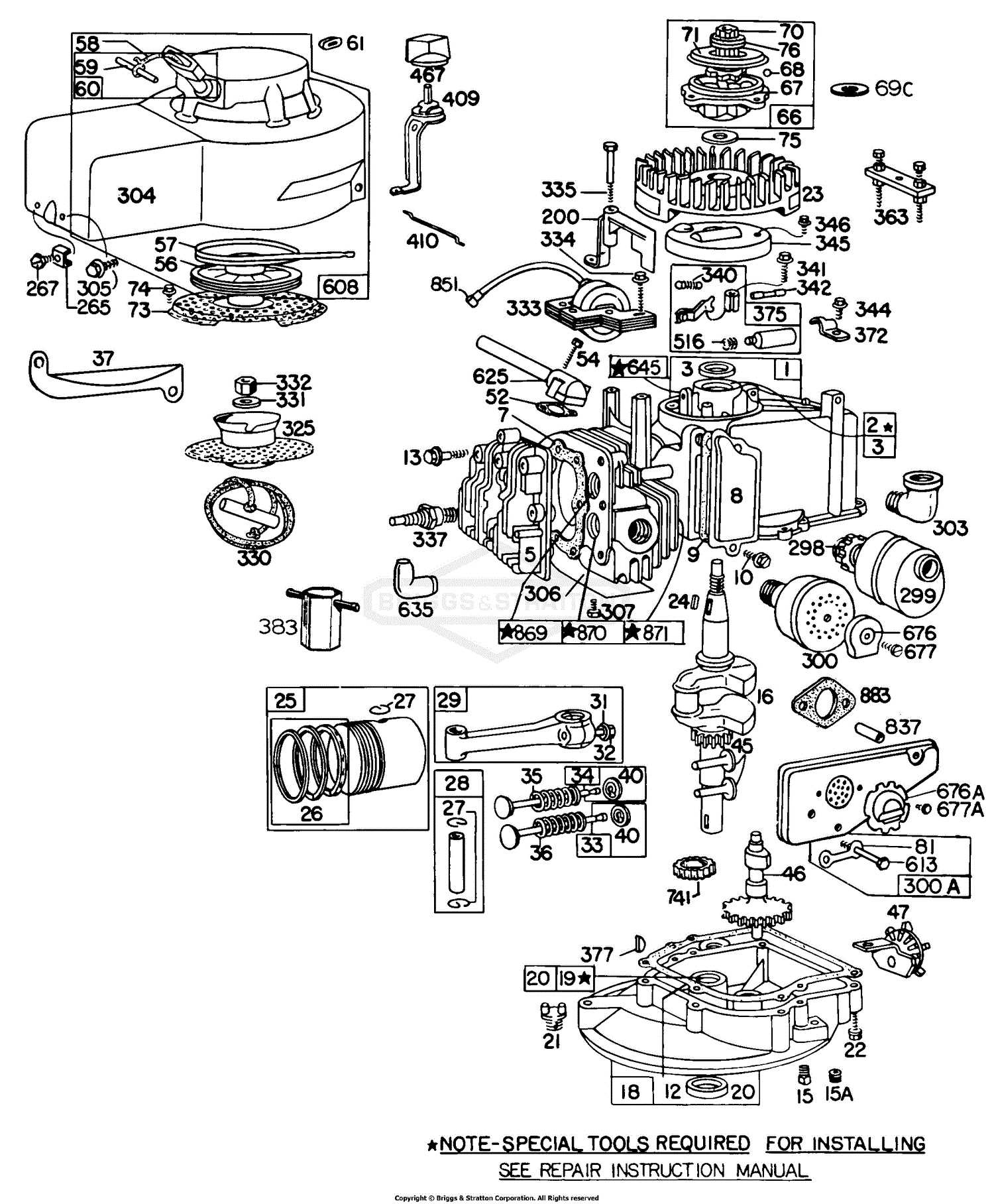 briggs and stratton 500 series parts diagram