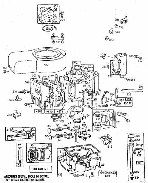 briggs and stratton 5hp horizontal shaft engine parts diagram