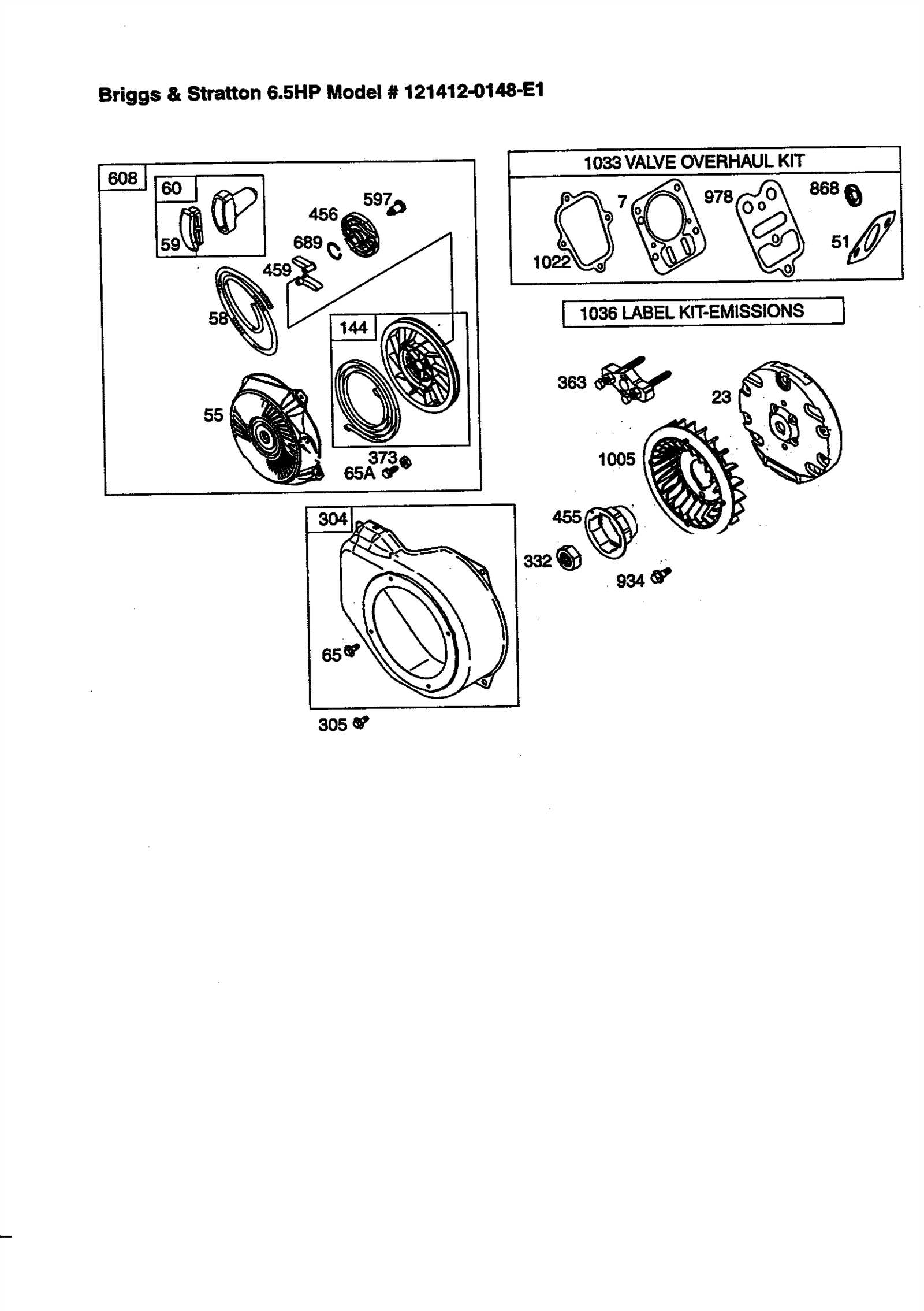 briggs and stratton parts diagram