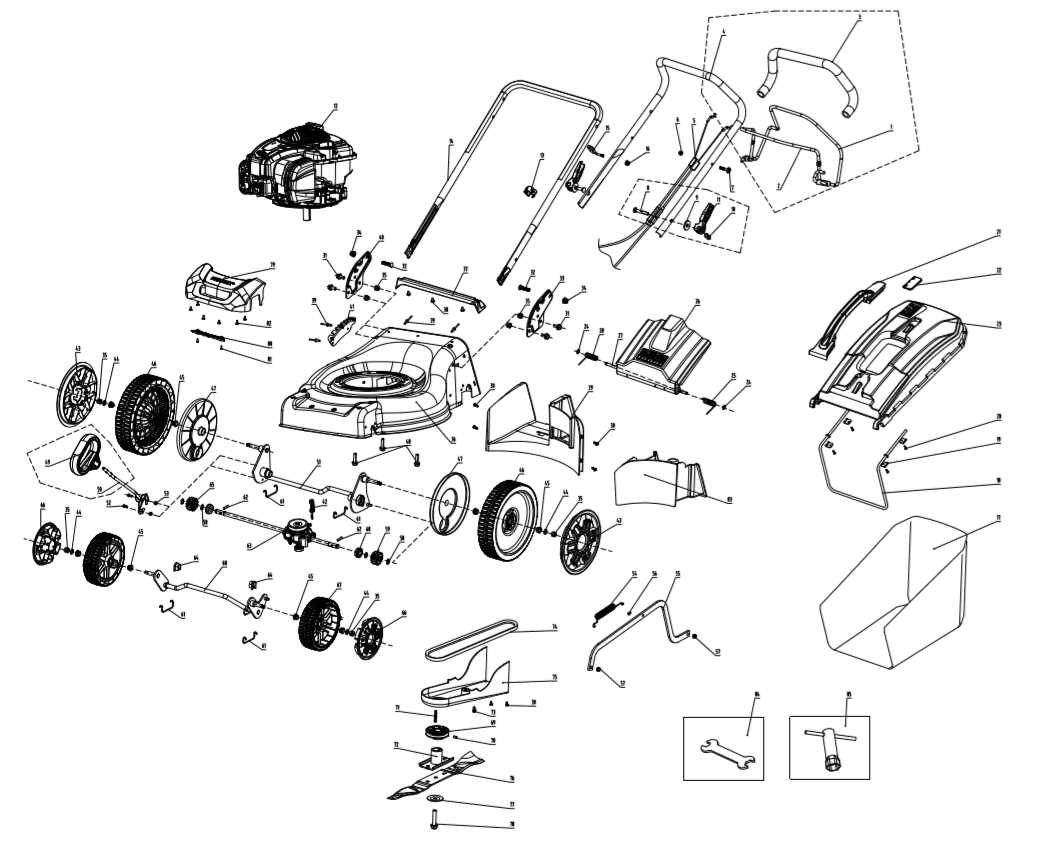 briggs stratton lawn mower parts diagram