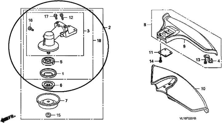 brush cutter parts diagram