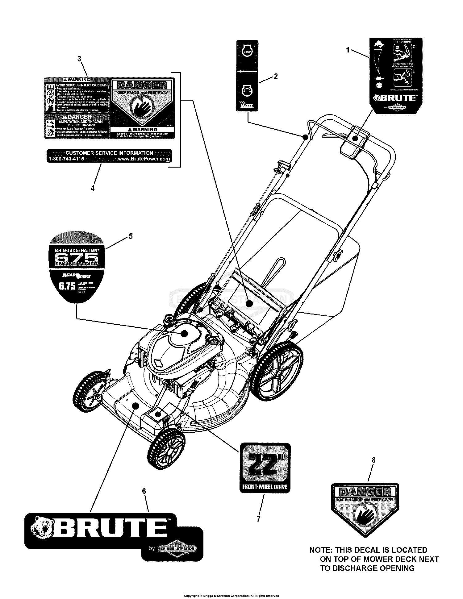 brute mower parts diagram