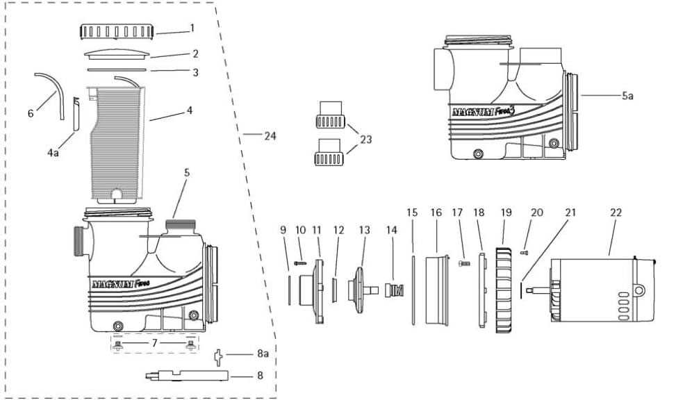 jacuzzi magnum force pump parts diagram