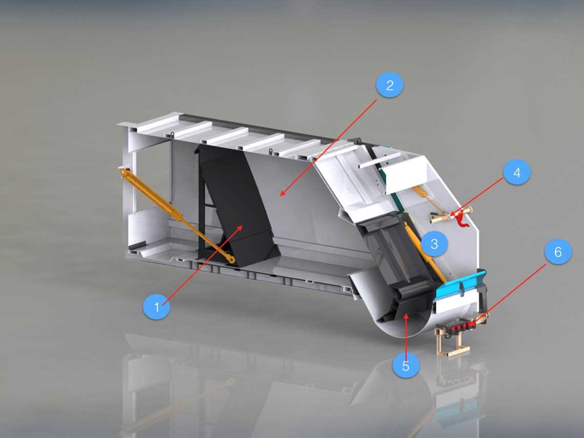 garbage truck parts diagram