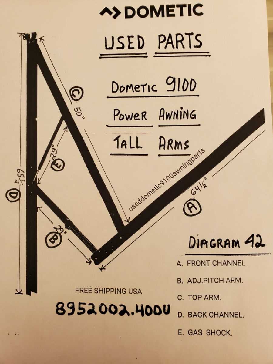 camper awning parts diagram