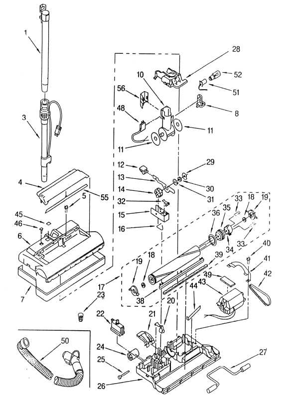 canister vacuum kenmore vacuum model 116 parts diagram