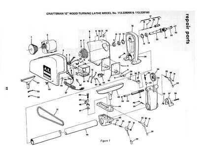 craftsman 109 lathe parts diagram