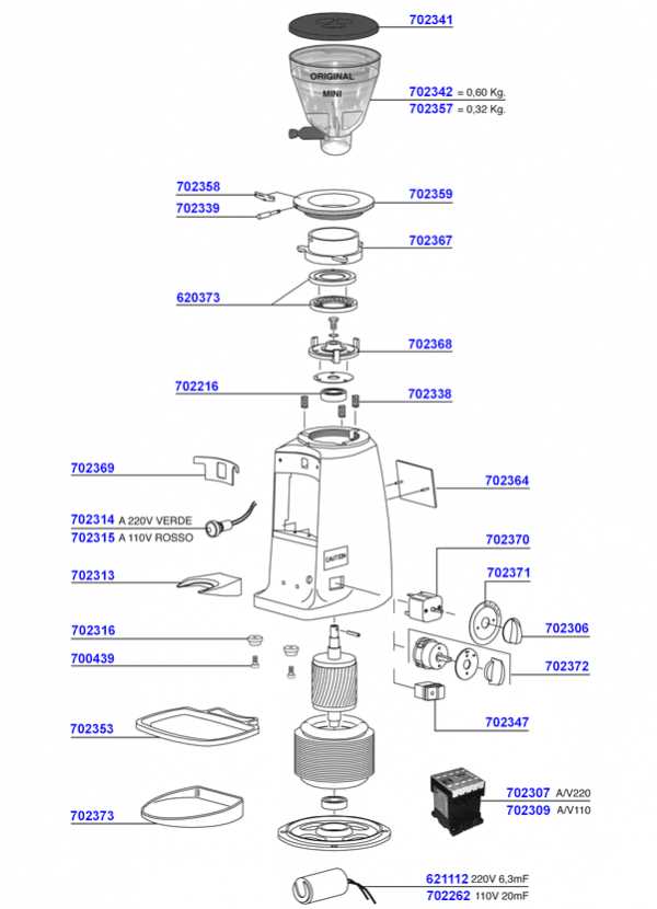 capresso infinity burr grinder parts diagram