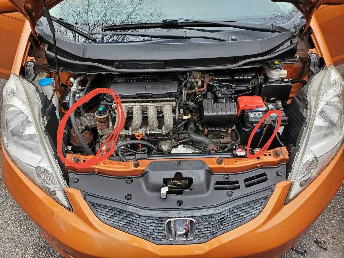 car parts diagram under hood