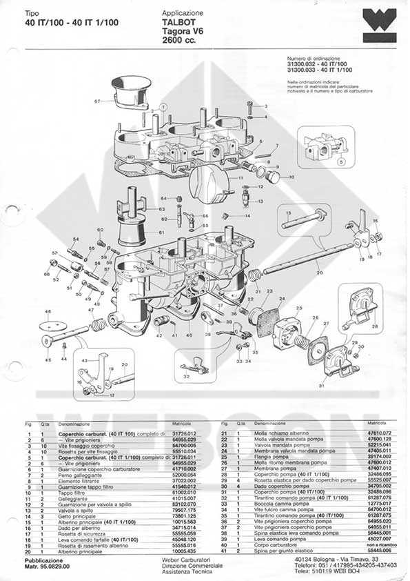 carburetor parts diagram