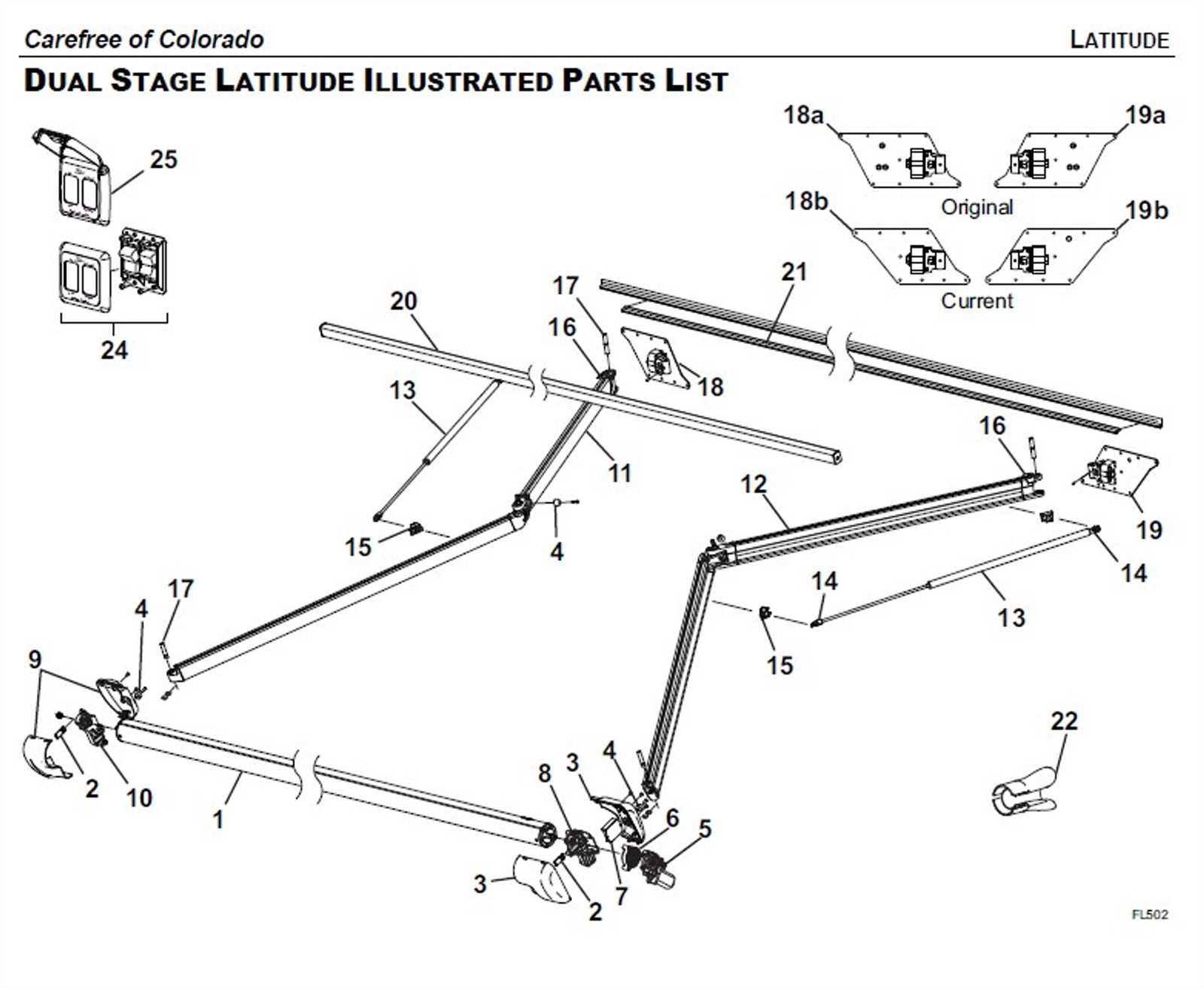 carefree slide topper parts diagram