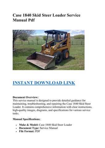 case 1840 skid steer parts diagram