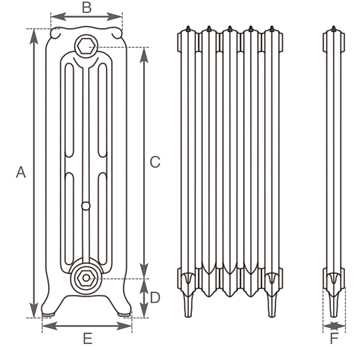 cast iron radiator parts diagram