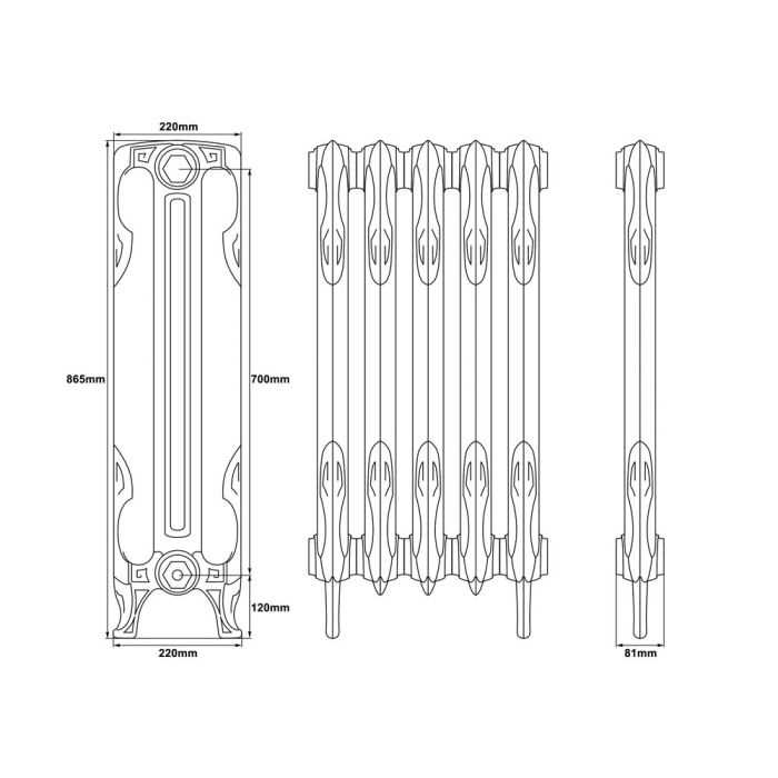 cast iron radiator parts diagram