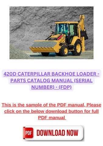 cat 420d backhoe parts diagram