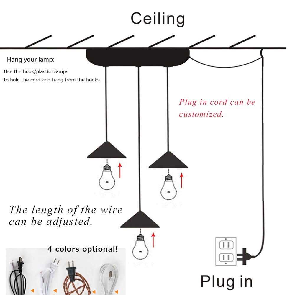 ceiling light fixture parts diagram