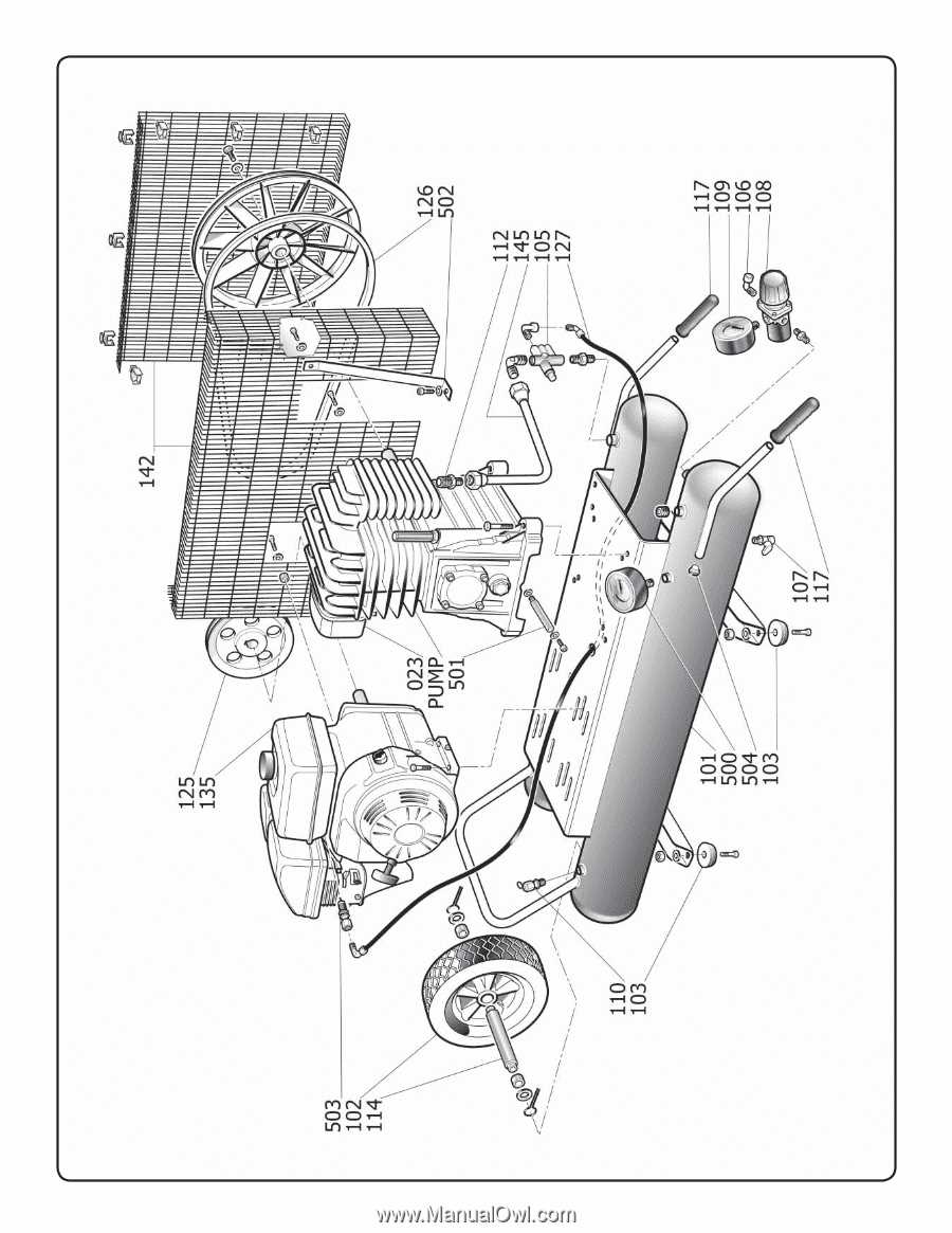 central pneumatic air compressor parts diagram