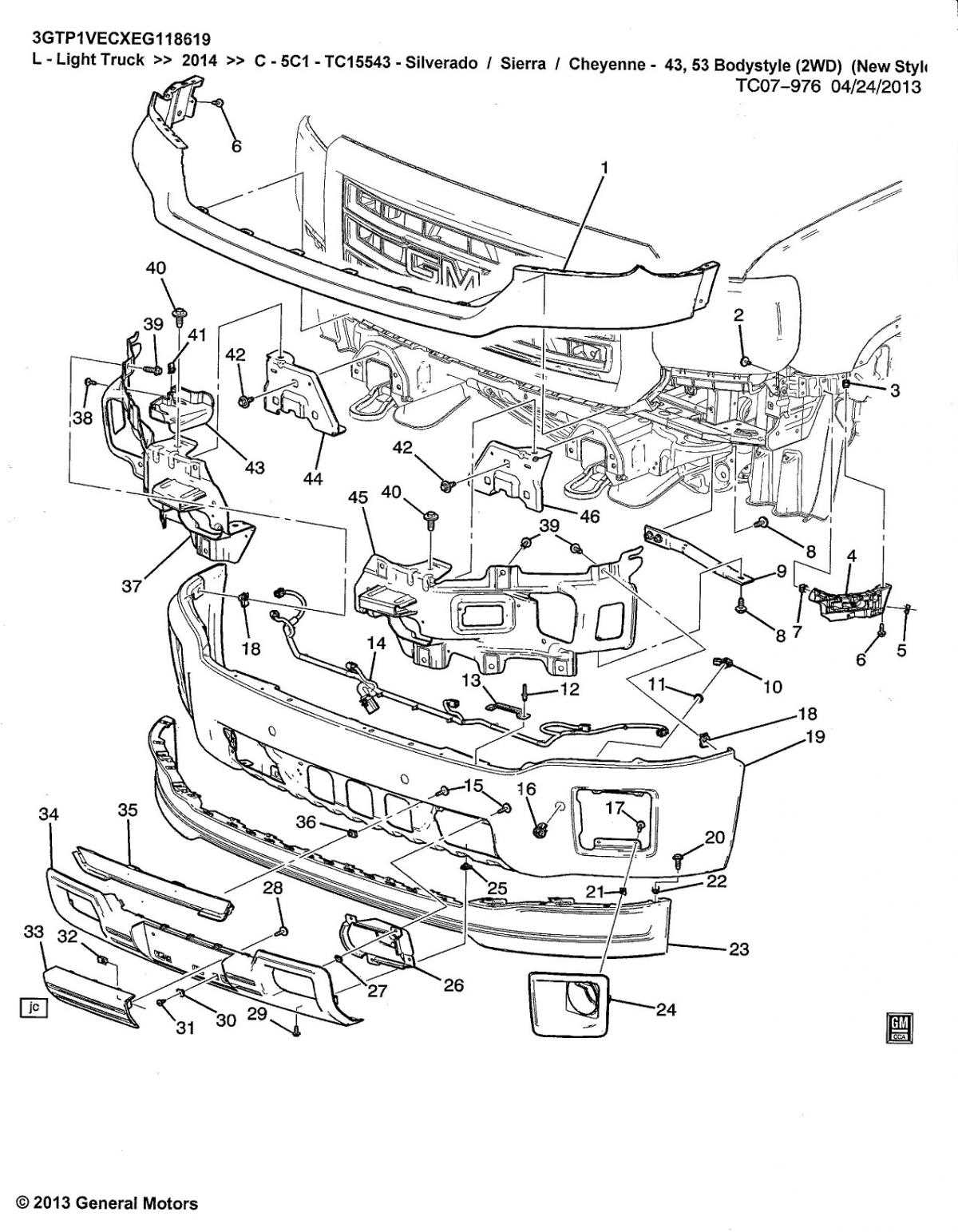 chevy silverado body parts diagram