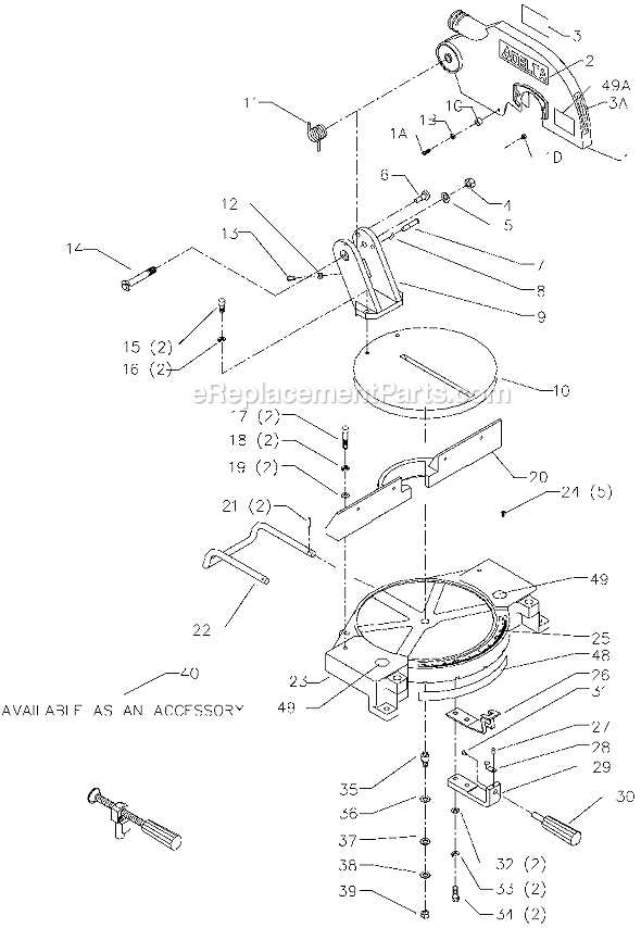 chicago electric miter saw parts diagram