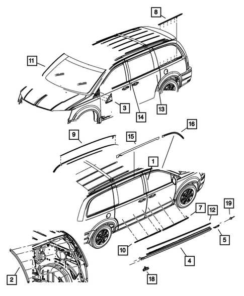 chrysler town and country body parts diagram